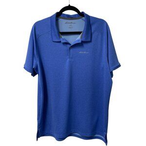 EDDIE BAUER POLO SHIRT FREEDRY PERFORMANCE RESOLUTION PRO WICKING BLUE MENS L